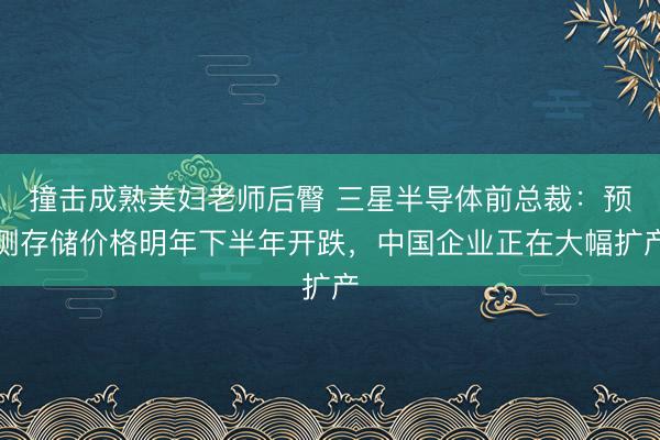 撞击成熟美妇老师后臀 三星半导体前总裁：预测存储价格明年下半年开跌，中国企业正在大幅扩产