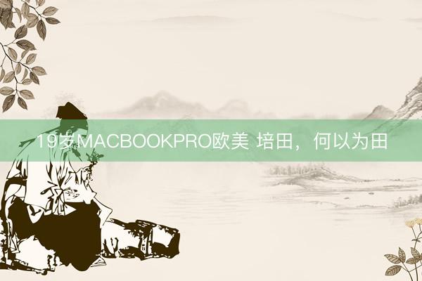 19岁MACBOOKPRO欧美 培田,何以为田
