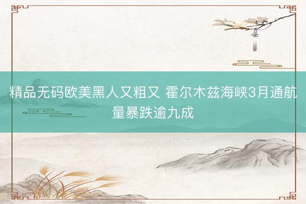 精品无码欧美黑人又粗又 霍尔木兹海峡3月通航量暴跌逾九成