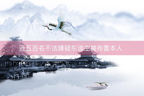 近五百名不法嫌疑东谈主被布置本人 