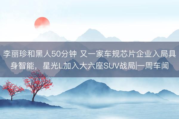 李丽珍和黑人50分钟 又一家车规芯片企业入局具身智能，星光L加入大六座SUV战局|一周车闻