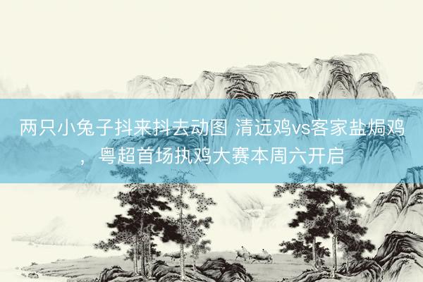 两只小兔子抖来抖去动图 清远鸡vs客家盐焗鸡，粤超首场执鸡大赛本周六开启
