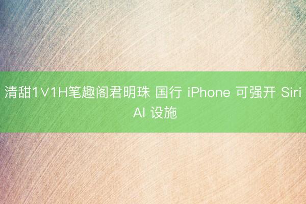 清甜1∨1H笔趣阁君明珠 国行 iPhone 可强开 Siri AI 设施