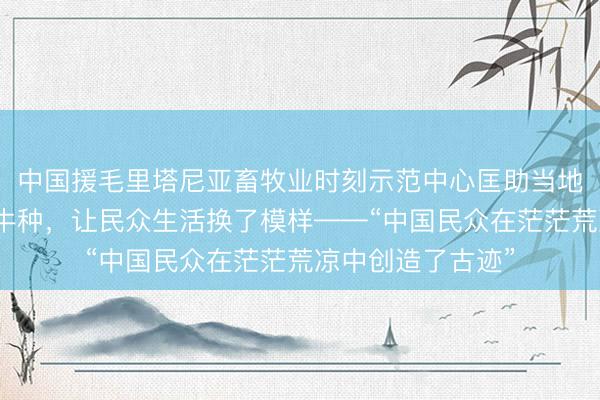 中国援毛里塔尼亚畜牧业时刻示范中心匡助当地栽培牧草、矫正牛种，让民众生活换了模样——“中国民众在茫茫荒凉中创造了古迹”